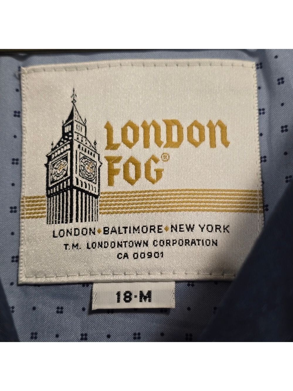 Vintage London Fog Classic Hooded Navy Blue Long Trench Coat Size 18 M UK - Picture 6 of 12